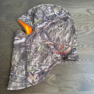 HUNTWORTH FULL FACE MASK HAT HOOD CAMO Orange FLEECE LINED OS H1